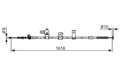 1987482307 BOSCH Тросик, cтояночный тормоз