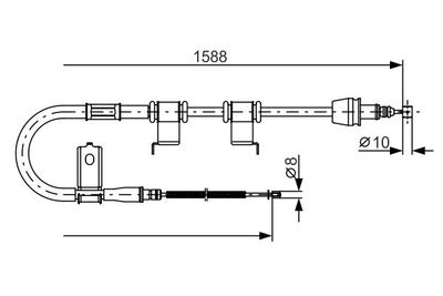 1987482359 BOSCH Тросик, cтояночный тормоз