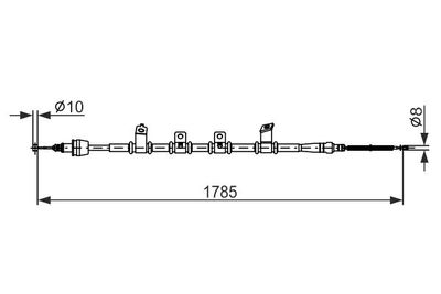 1987482922 BOSCH Тросик, cтояночный тормоз