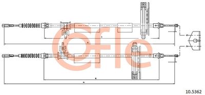 105362 COFLE Тросик, cтояночный тормоз