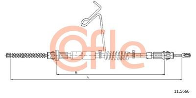 115666 COFLE Тросик, cтояночный тормоз