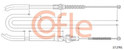 172701 COFLE Тросик, cтояночный тормоз