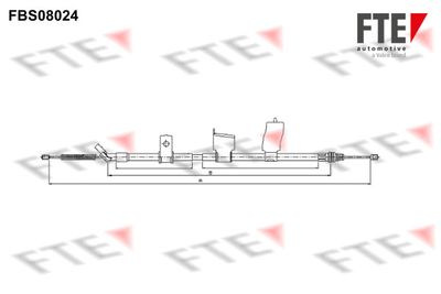 9250230 FTE Тросик, cтояночный тормоз