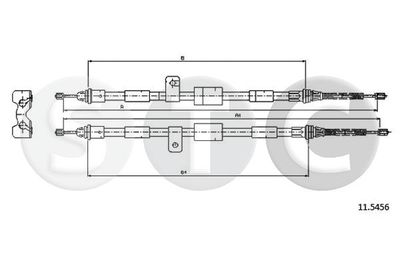 T481823 STC Тросик, cтояночный тормоз