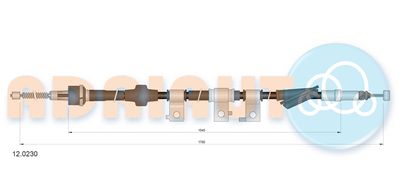 120230 ADRIAUTO Тросик, cтояночный тормоз