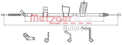 170330 METZGER Тросик, cтояночный тормоз