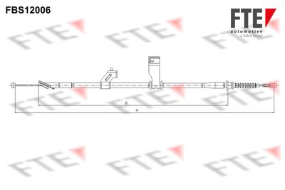 9250396 FTE Тросик, cтояночный тормоз