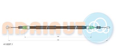 4102371 ADRIAUTO Тросик, cтояночный тормоз