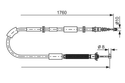 1987482239 BOSCH Тросик, cтояночный тормоз