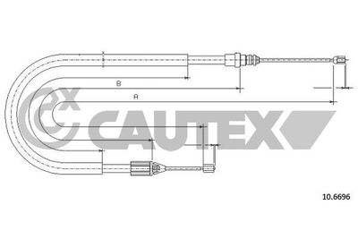 762418 CAUTEX Тросик, cтояночный тормоз