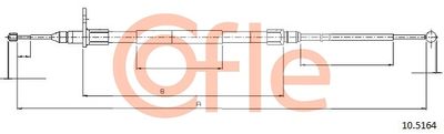 105164 COFLE Тросик, cтояночный тормоз