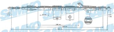 C0323B SAMKO Тросик, cтояночный тормоз