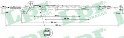 C1219B LPR Тросик, cтояночный тормоз