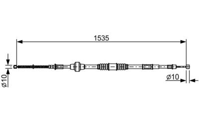 1987482533 BOSCH Тросик, cтояночный тормоз