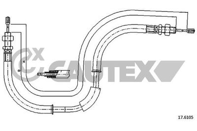 763195 CAUTEX Тросик, cтояночный тормоз