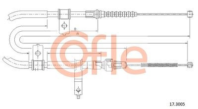 173005 COFLE Тросик, cтояночный тормоз