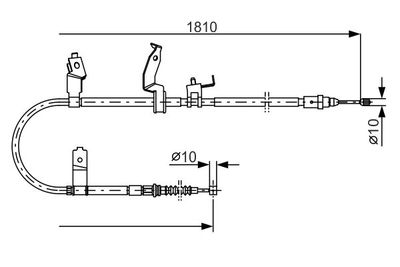 1987482052 BOSCH Тросик, cтояночный тормоз