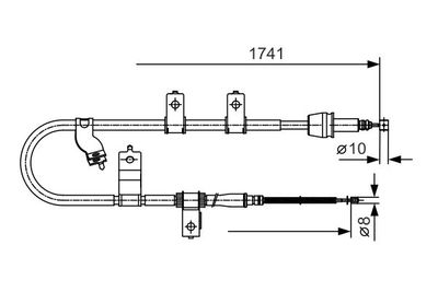 1987482076 BOSCH Тросик, cтояночный тормоз