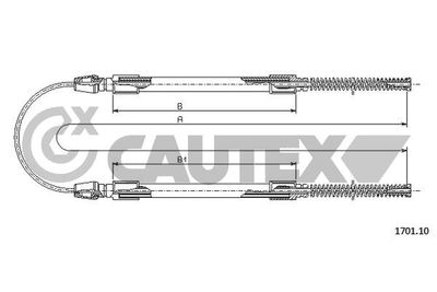 760991 CAUTEX Тросик, cтояночный тормоз
