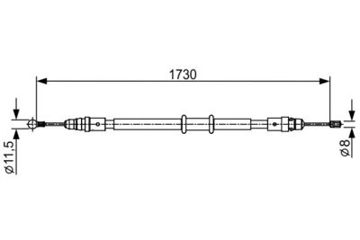 1987482549 BOSCH Тросик, cтояночный тормоз