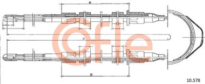 10578 COFLE Тросик, cтояночный тормоз