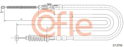 172732 COFLE Тросик, cтояночный тормоз