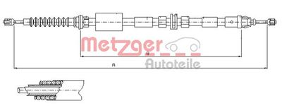 115511 METZGER Тросик, cтояночный тормоз