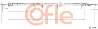 92120740 COFLE Тросик, cтояночный тормоз