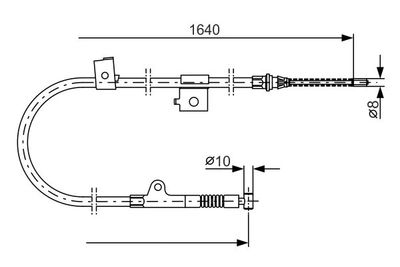 1987477405 BOSCH Тросик, cтояночный тормоз