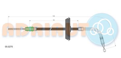 050270 ADRIAUTO Тросик, cтояночный тормоз