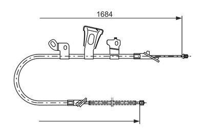 1987477549 BOSCH Тросик, cтояночный тормоз