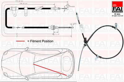 FBC0102 FAI AutoParts Тросик, cтояночный тормоз