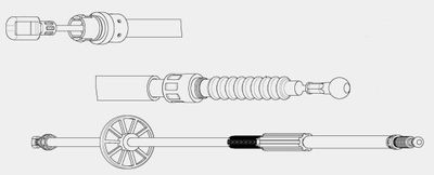 AU02165 CEF Тросик, cтояночный тормоз