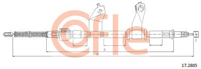 172805 COFLE Тросик, cтояночный тормоз