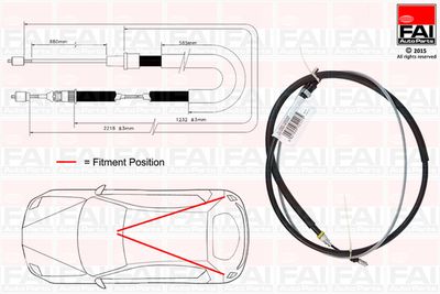 FBC0170 FAI AutoParts Тросик, cтояночный тормоз