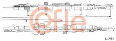 115483 COFLE Тросик, cтояночный тормоз