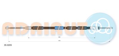 350205 ADRIAUTO Тросик, cтояночный тормоз