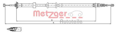 120726 METZGER Тросик, cтояночный тормоз