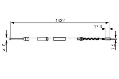 1987482034 BOSCH Тросик, cтояночный тормоз