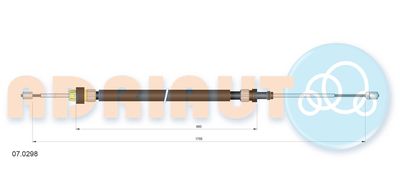 070298 ADRIAUTO Тросик, cтояночный тормоз