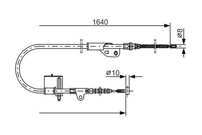 1987477752 BOSCH Тросик, cтояночный тормоз