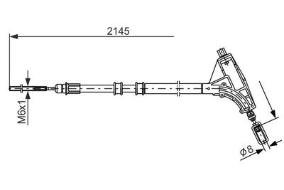 1987477592 BOSCH Тросик, cтояночный тормоз