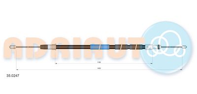 350247 ADRIAUTO Тросик, cтояночный тормоз