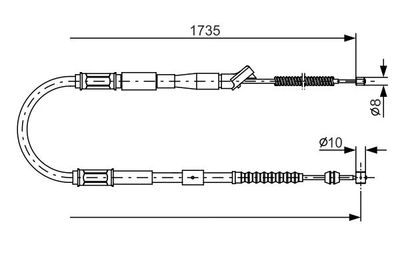 1987482160 BOSCH Тросик, cтояночный тормоз