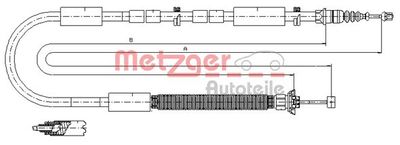 120706 METZGER Тросик, cтояночный тормоз