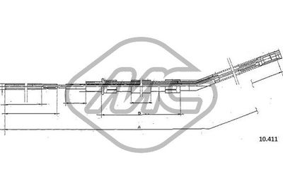 80629 Metalcaucho Тросик, cтояночный тормоз