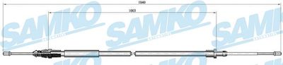 C0099B SAMKO Тросик, cтояночный тормоз