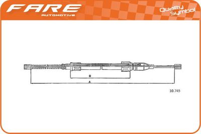 19243 FARE SA Тросик, cтояночный тормоз