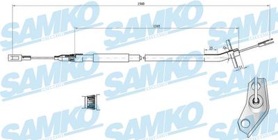 C0453B SAMKO Тросик, cтояночный тормоз