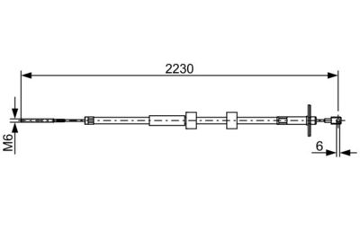 1987482500 BOSCH Тросик, cтояночный тормоз